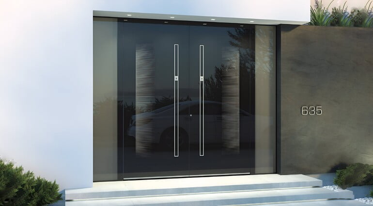 Puerta con lector de huellas dactilares Protecnia