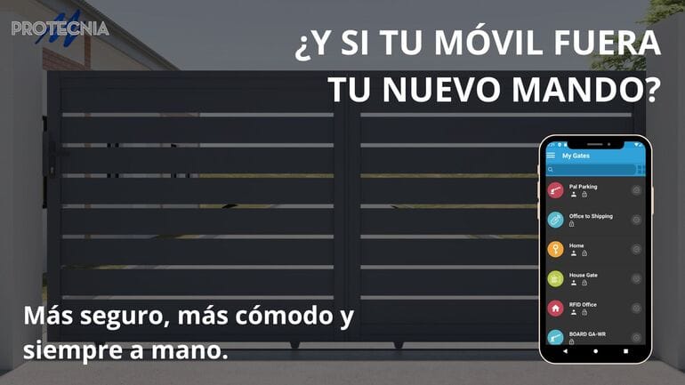 Sistema apertura puerta garaje residencial